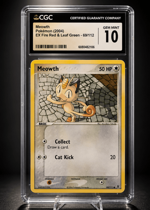 2004 Meowth 69/112 EX Fire Red & Leaf Green CGC GEM MINT 10 - Pokemon TCG Vintage - SEIM COLLECTS