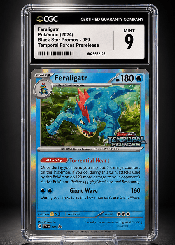 2024 Pokémon SVP EN - SV PRERELEASE Black Star Promo 89 Feraligatr CGC 9 - SEIM COLLECTS