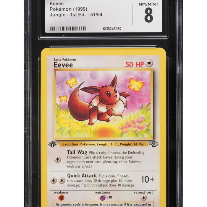 1999 Eevee #51/64 1st Edition — Jungle — CGC 8 NM-Mint