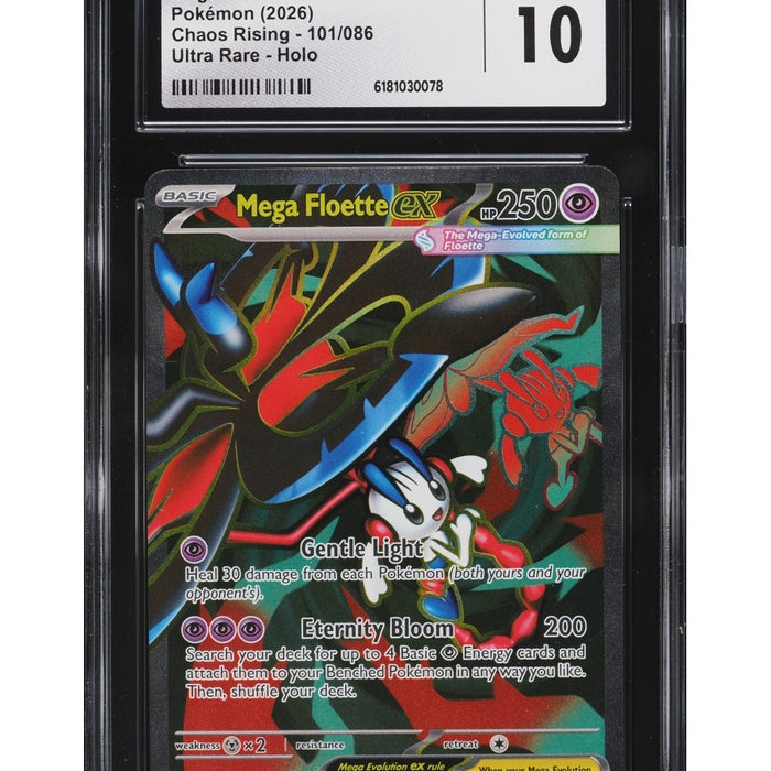 Mega Floette ex #101 Full Art — Chaos Rising — CGC 10 Gem Mint