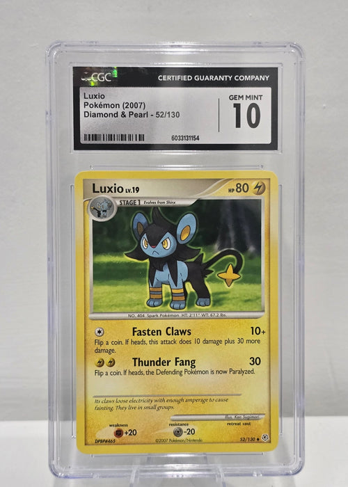 Luxio 52/130 — Diamond &amp; Pearl (2007) — CGC 10 Gem Mint - SEIM COLLECTS