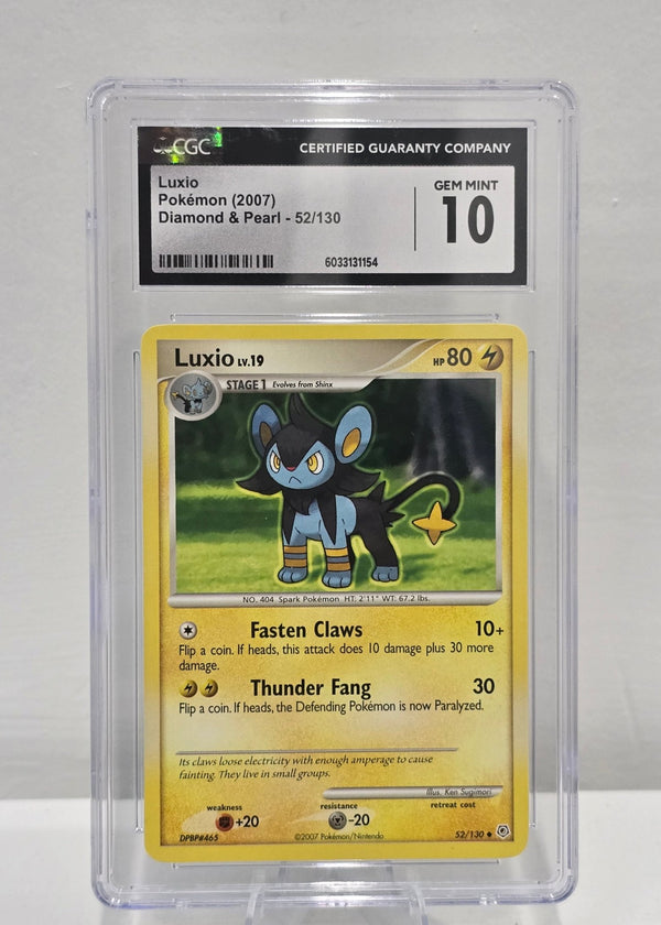Luxio 52/130 — Diamond &amp; Pearl (2007) — CGC 10 Gem Mint - SEIM COLLECTS
