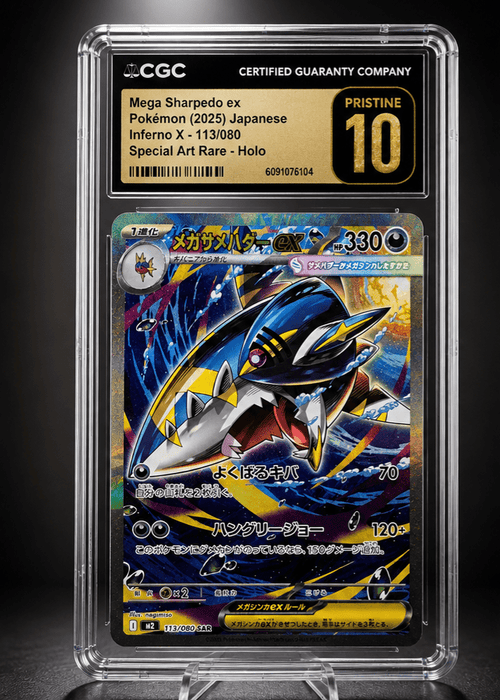 Mega Sharpedo EX 113/080 Special Art Rare Holo Pokemon CGC 10 Pristine - SEIM COLLECTS