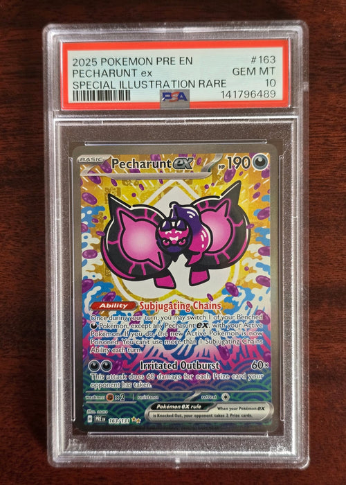 Pecharunt ex 163/193 Special Illustration Rare — Prismatic Evolutions (2025) — PSA 10 Gem Mint - SEIM COLLECTS
