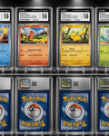Pikachu Charmander Squirtle Bulbasaur Starter Set — Pokémon 151 Cosmos Reverse Holo — CGC 10 Gem Mint - SEIM COLLECTS