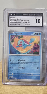 Pikachu Charmander Squirtle Bulbasaur Starter Set — Pokémon 151 Cosmos Reverse Holo — CGC 10 Gem Mint - SEIM COLLECTS