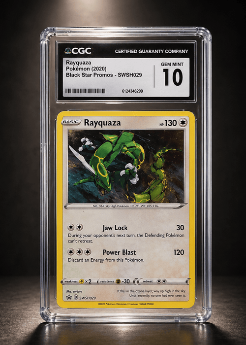 Pokémon Rayquaza SWSH029 Black Star Promo Cosmos Holo CGC 10 English TCG Card - SEIM COLLECTS