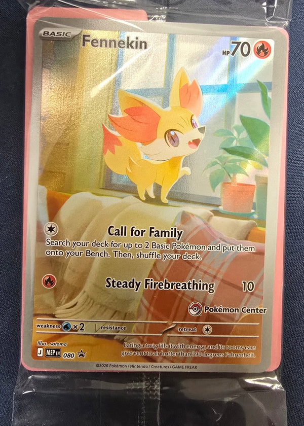 Pokémon TCG: Fennekin 080 — Chaos Rising — Mega Evolution Promo — Pokémon Center Sealed - SEIM COLLECTS