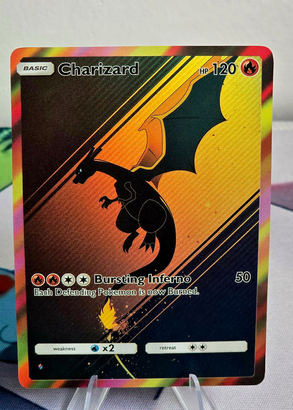 Charizard fan art card — sunset silhouette (non-TCG) - SEIM COLLECTS