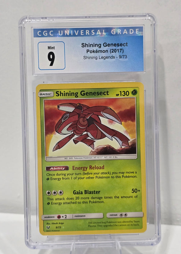 Shining Genesect #9/73 — Shining Legends — CGC 9 Mint