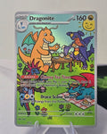 Dragonite fan art card — dragon tea party (non-TCG) - SEIM COLLECTS