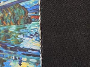 Gengar Starry Night Bridge Playmat — Custom Stitched-Edge Play Mat (23.6" × 11.8")