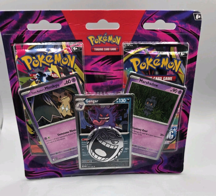 Gengar, Marshadow & Team Rocket's Mimikyu Enhanced 2-Pack Blister sealed Pokémon TCG - SEIM COLLECTS
