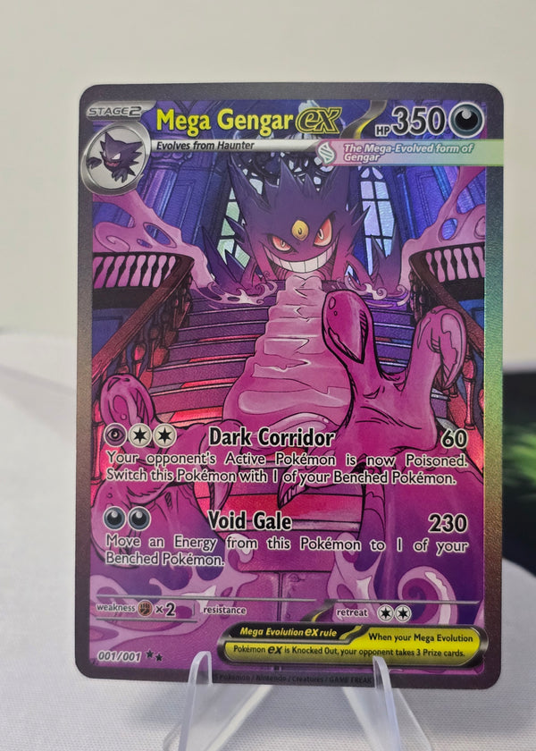 Mega Gengar ex fan art card — pink mansion (non-TCG) - SEIM COLLECTS