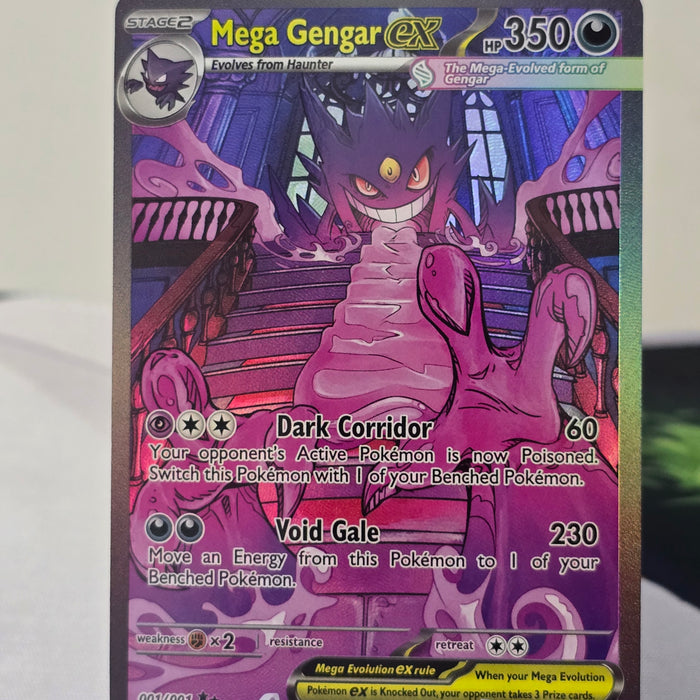 Mega Gengar ex fan art card — pink mansion (non-TCG) - SEIM COLLECTS