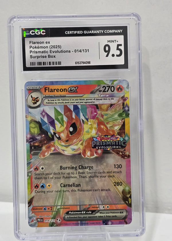 Flareon ex #014/131 — Prismatic Evolutions — CGC 9.5 Mint+