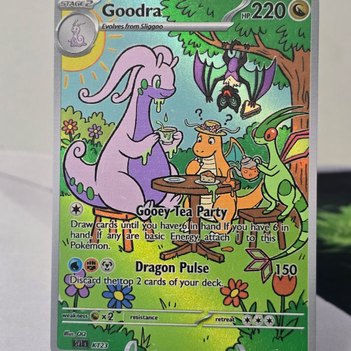 Goodra fan art card — forest tea party (non-TCG) - SEIM COLLECTS