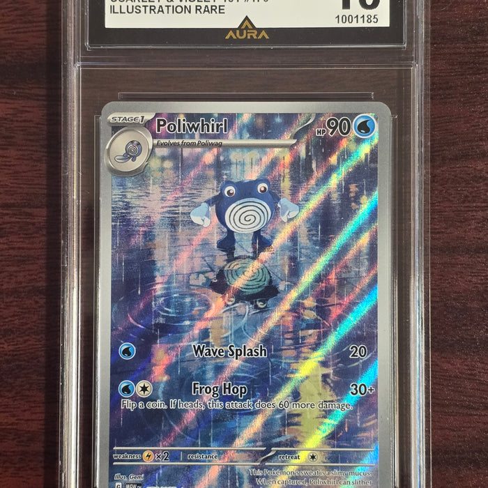 Poliwhirl #176/165 Illustration Rare — Pokémon 151 (2023) — AURA 10 Gem Mint