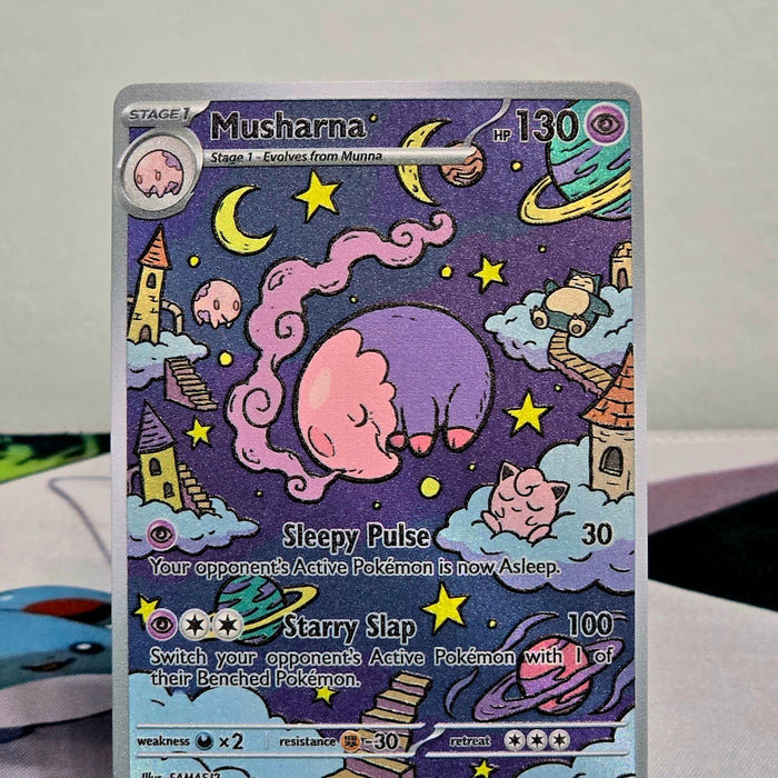 Musharna Fan Art Card — Starry Dreamscape Series (Unofficial, Non-TCG)