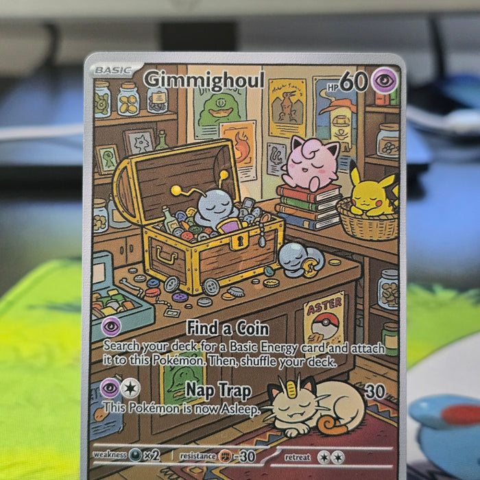 Gimmighoul Fan Art Card — Treasure Chest Nap Trap (Unofficial, Non-TCG)