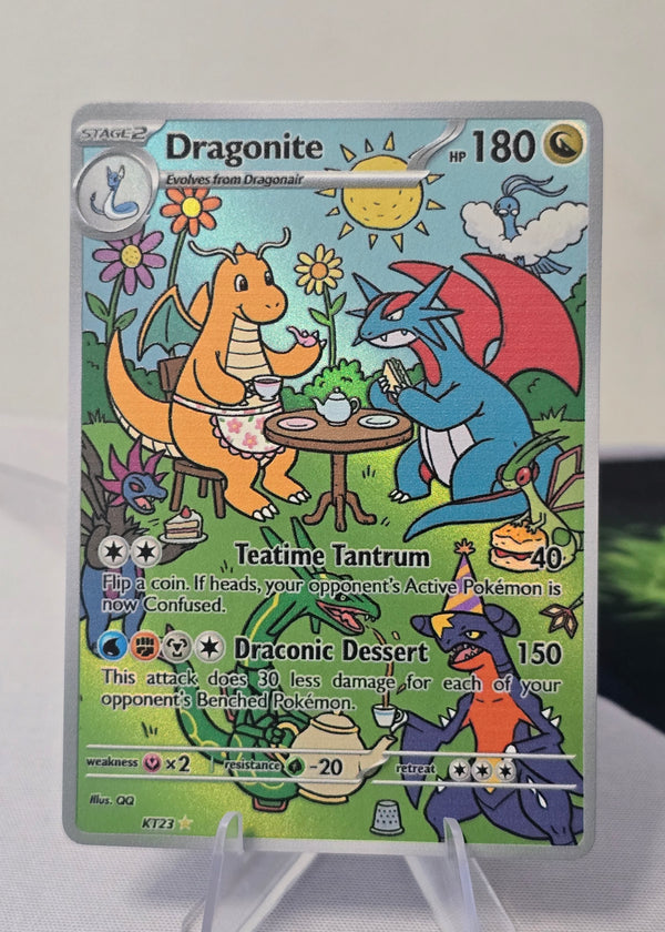 Dragonite fan art card — teatime tantrum (non-TCG) - SEIM COLLECTS