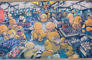 Psyduck Playmat — Starry Night Style (Unofficial, Non-TCG)