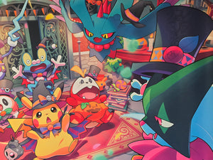 Pikachu & Friends Halloween Party Playmat — Custom Stitched-Edge Play Mat (23.6" × 11.8")