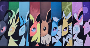 Eeveelutions Playmat — Color Block Panel Style (Unofficial, Non-TCG)