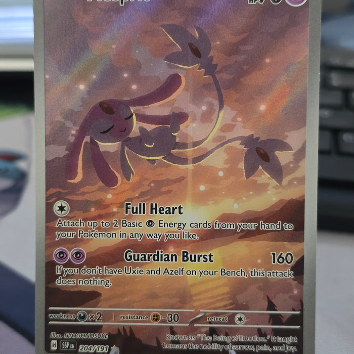 Mesprit #204/191 Surging Sparks Illustration Rare card - SEIM COLLECTS