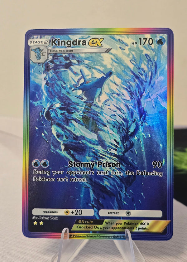 Kingdra Fan Art Card — Stormy Sea (Unofficial, Non-TCG)