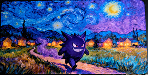 Gengar Starry Night playmat — custom stitched-edge play mat 23.6x11.8 - SEIM COLLECTS