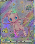 Mew fan art card — hand-drawn rainbow holo forest custom card (non-TCG) - SEIM COLLECTS