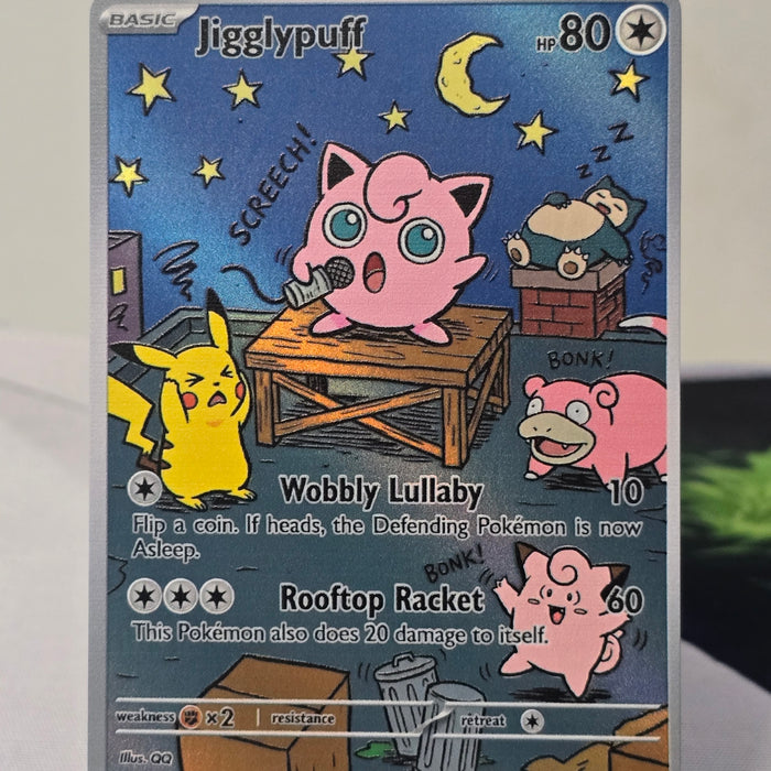 Jigglypuff fan art card — rooftop lullaby (non-TCG) - SEIM COLLECTS