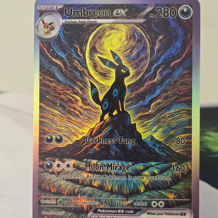 Umbreon ex fan art card — Starry Night (non-TCG) - SEIM COLLECTS