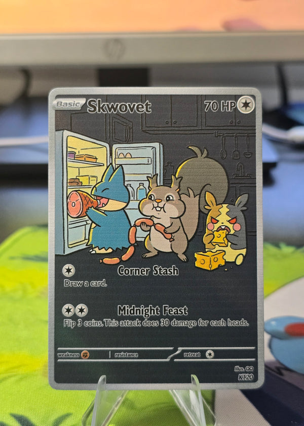 Skwovet Fan Art Card — Corner Stash Kitchen Nights (Unofficial, Non-TCG)