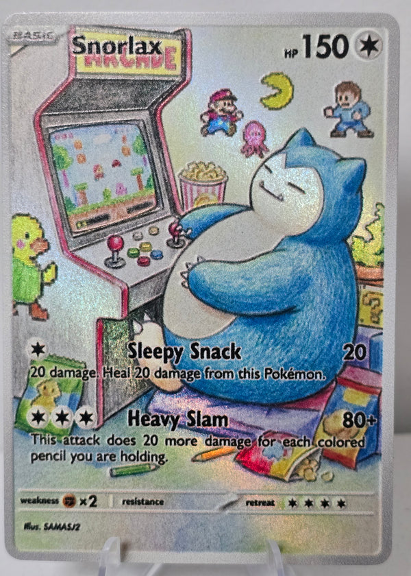 Snorlax fan art card — arcade series (non-TCG) - SEIM COLLECTS