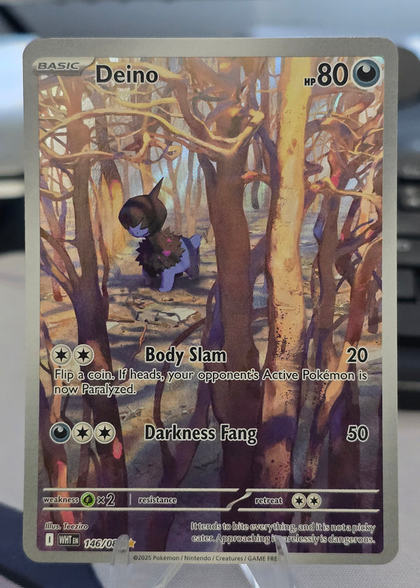 Deino #146/086 White Flare Illustration Rare card - SEIM COLLECTS