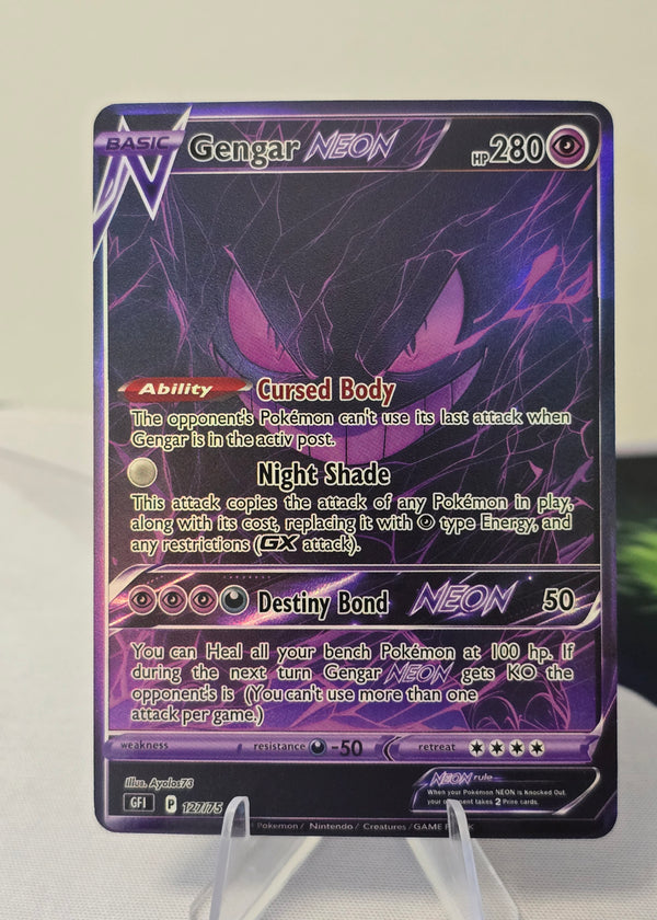 Gengar fan art card — neon (non-TCG) - SEIM COLLECTS