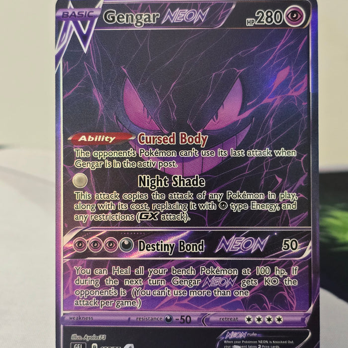 Gengar fan art card — neon (non-TCG) - SEIM COLLECTS