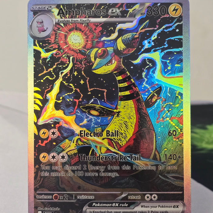 Ampharos fan art card — electric storm (non-TCG) - SEIM COLLECTS