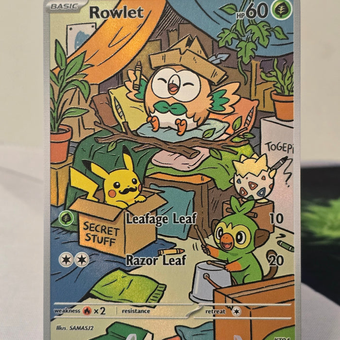 Rowlet fan art card — secret hideout (non-TCG) - SEIM COLLECTS
