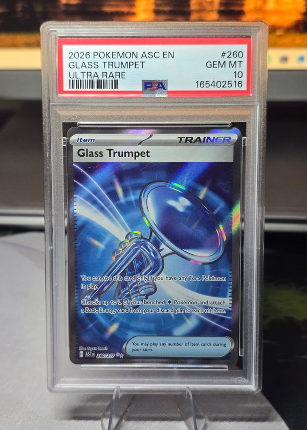 Glass Trumpet #260/217 Full Art — Ascended Heroes (2026) — PSA 10 Gem Mint