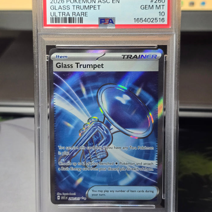 Glass Trumpet #260/217 Full Art — Ascended Heroes (2026) — PSA 10 Gem Mint