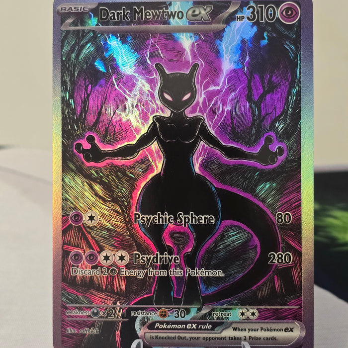 Dark Mewtwo fan art card — shadow strike (non-TCG) - SEIM COLLECTS