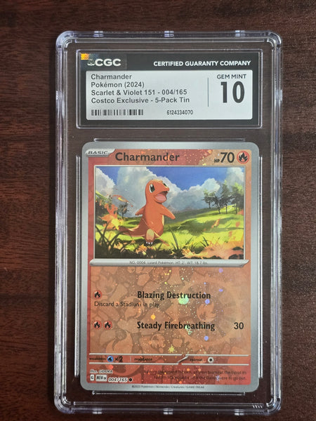 2007 charmander pokemon card #004/165 Pokémon 151 CGC 10 Pokémon TCG – SEIM COLLECTS Custom Pokémon Card Emperor posunmoulprs Retreat Cost Version 1 or Version 2 (Raw/Graded)?:Version 2 - RAW (Eeveelution Full Set + Pikachu) (35x50)