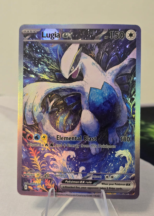 Lugia ex fan art card — painterly wave (non-TCG) - SEIM COLLECTS