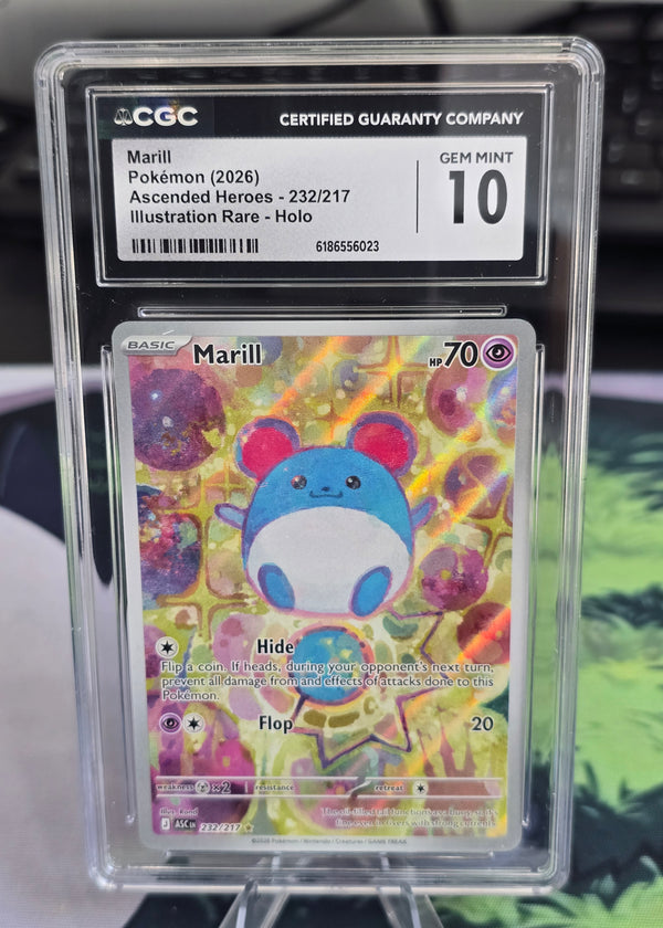 Marill 232/217 Ascended Heroes Illustration Rare CGC 10 - SEIM COLLECTS
