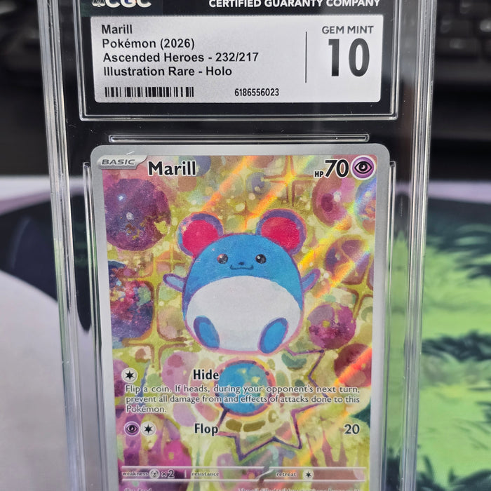 Marill 232/217 Ascended Heroes Illustration Rare CGC 10 - SEIM COLLECTS