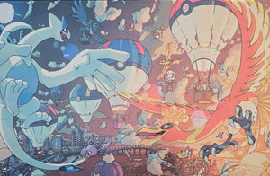 Lugia & Ho-Oh Playmat — Hot Air Balloon Adventure (Unofficial, Non-TCG)