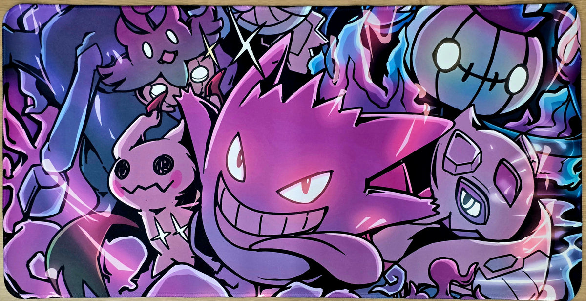 Gengar & Mimikyu Playmat — Ghost Type Spooky Style